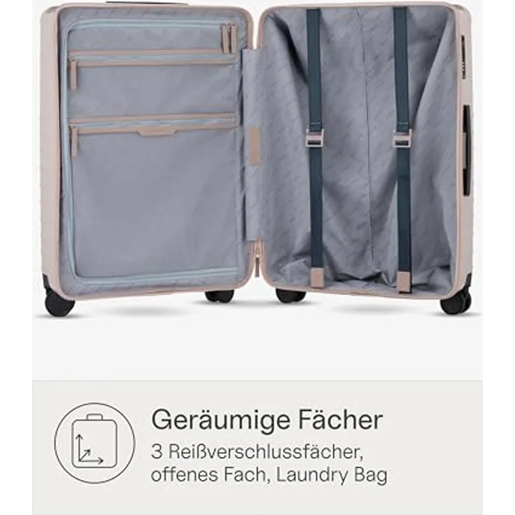 Kapten & Son Heathrow Essential Check-In Koffer Muted Clay, Hartschalenkoffer 82 L mit 360°-Drehrollen und TSA-Gepäckschloss – Bild 3