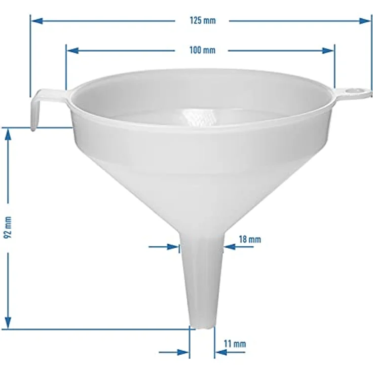 Browin 350010 Trichter Ø 10 cm, Trichter für Alkohol, Fassungsvermögen von 220 ml, zum Abfüllen Flaschen Wein, Bier, sicheres Material, Weiß – Bild 3