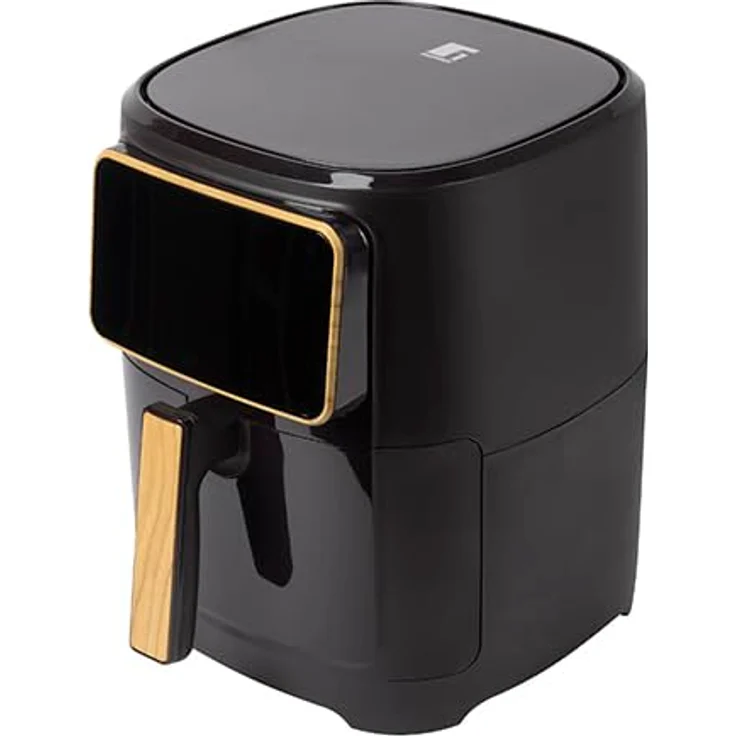 Bergner CHARCOAL Heißluftfritteuse 1800W, PFAS-frei, 6.9L, 8 Kochprogramme, Keramikbeschichtung, Temperatur 80-200°C, Timer bis 30 min, ölfreies Braten, anthrazit – Bild 2