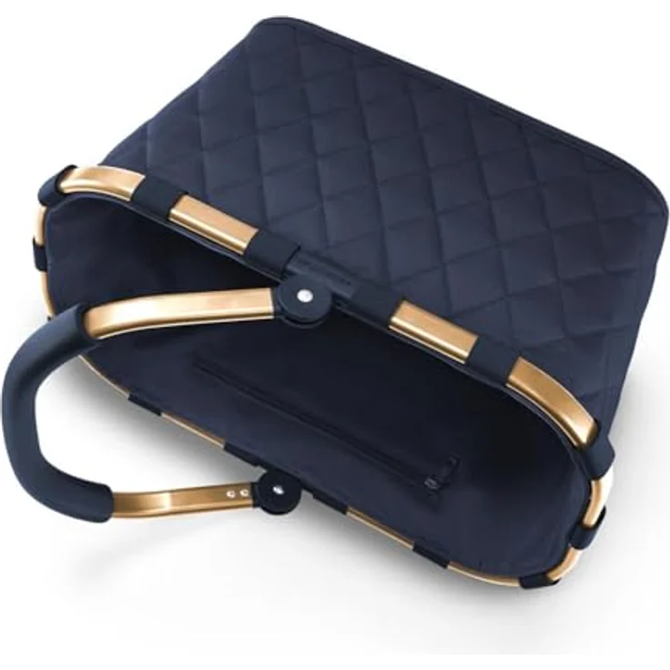 reisenthel carrybag Einkaufskorb mit Henkel Einkaufstasche Shopping Tragetasche frame rhombus midnight gold – Bild 4