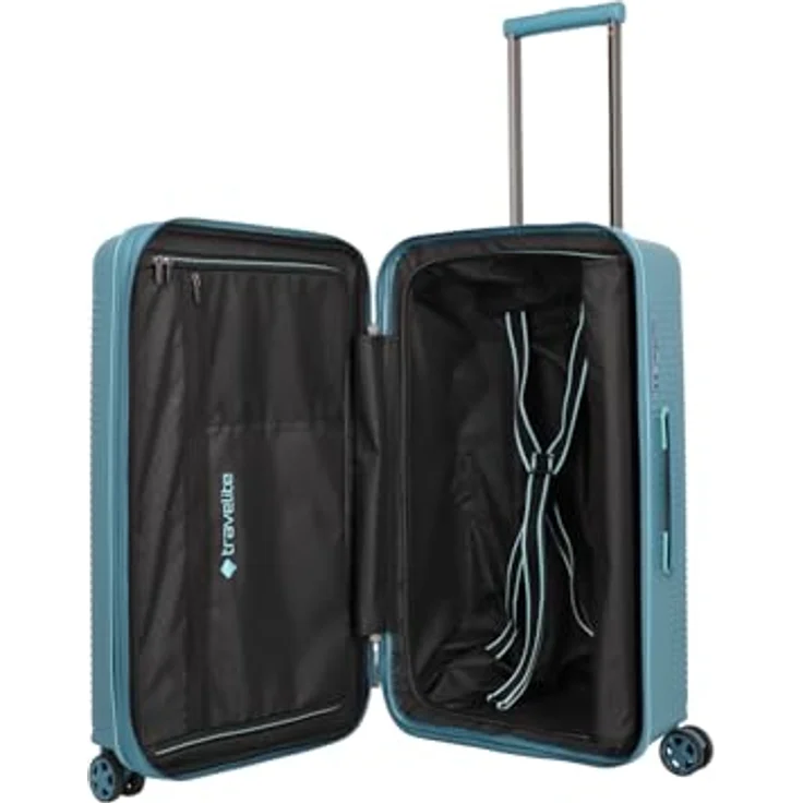 Travelite Roomer Hartschalenkoffer 66 cm Aqua, 74 Liter, mit Dehnfalte und TSA Kombinationsschloss – Bild 5