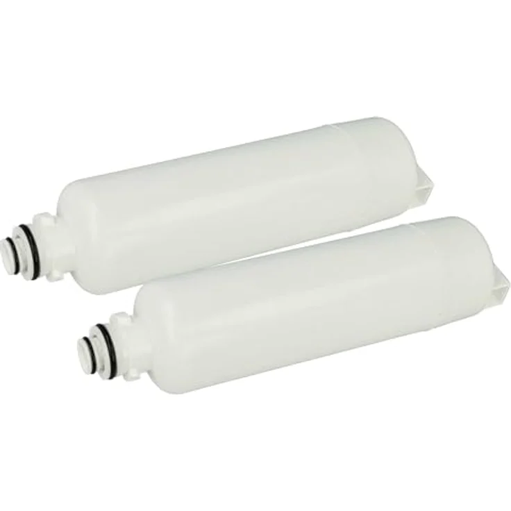 VHBW 2x Wasserfilter Filterkartusche, kompatibel mit Bosch KAD90VI20/11, KAD90VI30/11, KAD90VI20G/09, KAD93AIEP/01, KAD93, weiß, mit hochwertiger Aktivkohle zur Verunreinigungsfilterung – Bild 1