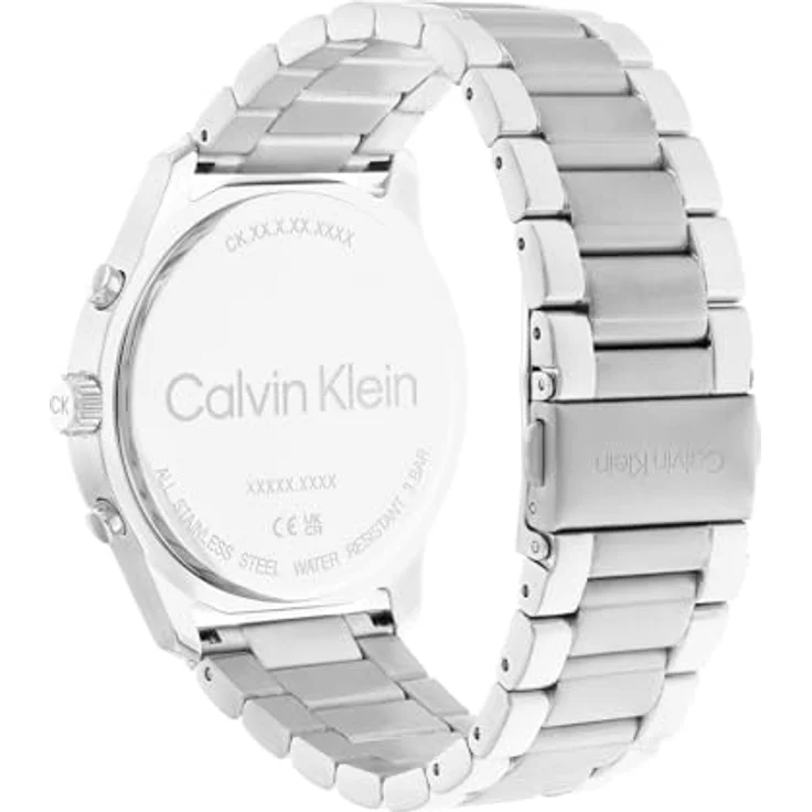 Calvin Klein Multi Zifferblatt Quarz Uhr für Herren Kollektion Ambition mit Silbernes Edelstahlarmband - 25200208, Gebürstetes blaues Zifferblatt – Bild 3