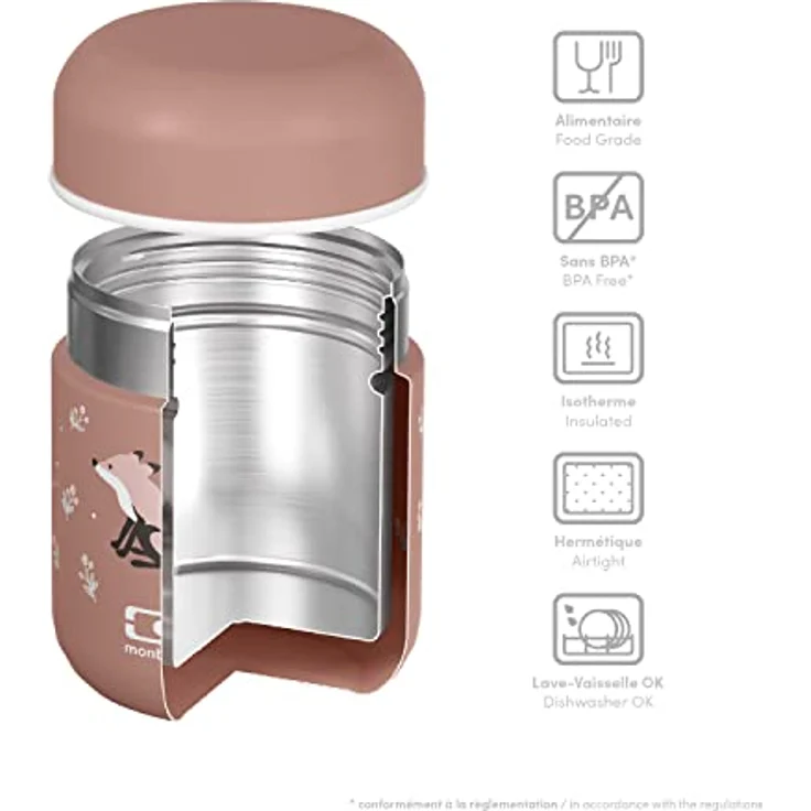 Monbento Kids Small Insulated Container MB Capsule Fox - Leakproof and Insulated - Small Lunch Box Keeps Food, Lunchbox – Bild 4