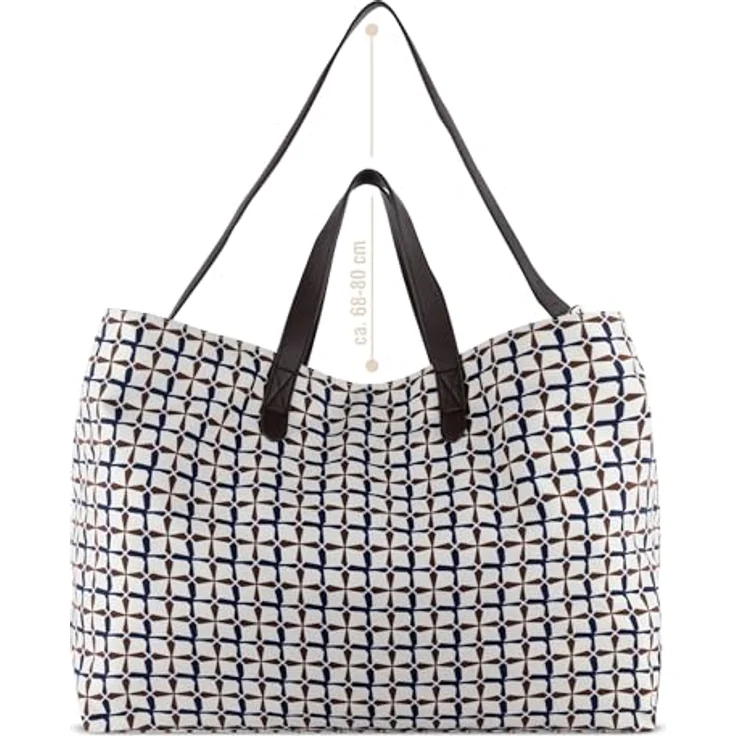 bugatti Finn Shopper Tasche XL, 77 cm x 29.5 cm x 41 cm, 100% Canvas, weiss – Bild 4