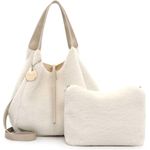 Tamaris Shopper TAS Gaja, wendbare Einkaufstasche in Kunstpelz-Optik mit Schnürung, 100% Polyester