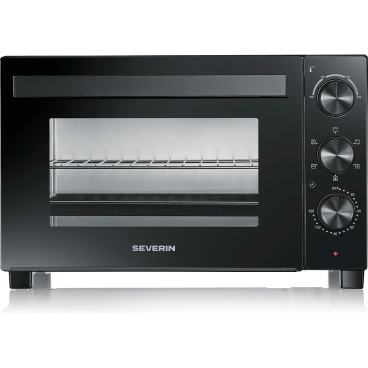 Severin SEV TO 2075, Back- /Toastofen, 30L, 1600 Watt, regulierbare Temperatur 100°C-230°C, digitaler Timer, Ober-/Unterhitze, Grill und Rotisserie