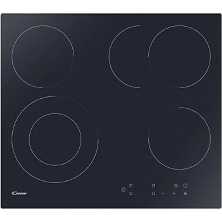 Candy CEH6DXECTT/1 Hi-Light Kochfeld/Autark/Glas Schwarz, 60 cm, Mono Touch, 4 Zonen – Bild 1