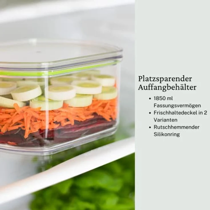 Genius Nicer Dicer Pegasus Gemüsezerkleinerer 10-tlg | Handzugdeckel | geringer Kraftaufwand | Gemüseschneider für schnelles & sicheres Arbeiten | fein reiben + grob schneiden… – Bild 5