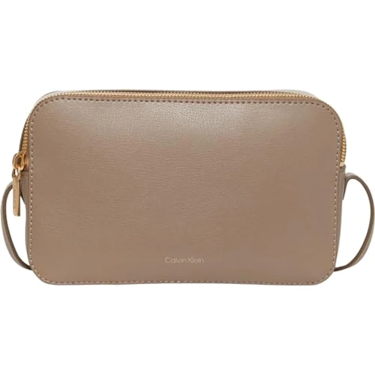 Calvin Klein Foil Umhängetasche, 21 cm x 6 cm x 13 cm, braun, 100% Polyurethan – Bild 1