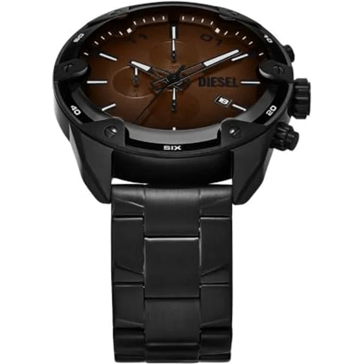 Diesel Chronograph SPIKED DZ4691, Armbanduhr aus Edelstahl mit analogem Zifferblatt und Datum отображение – Bild 4