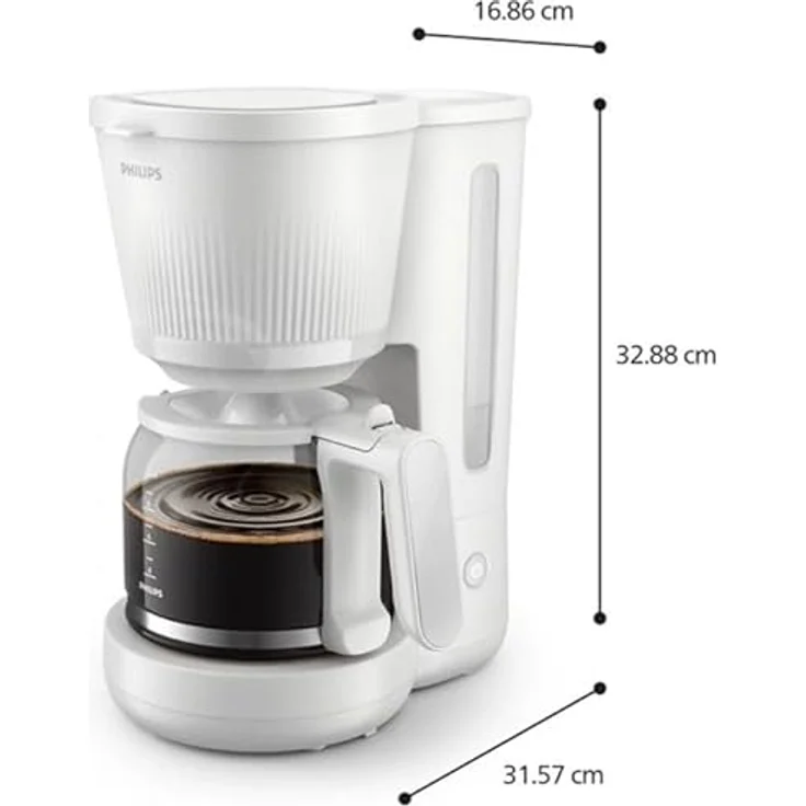 Philips HD7411/00, Filterkaffeemaschine mit Warmhaltemodus, Weiß – Bild 3