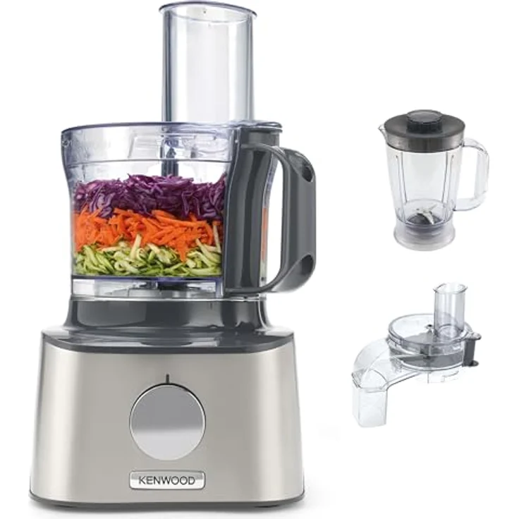 Kenwood FDM304SS MultiPro Compact Foodprozessor mit Direktantrieb, 800W, 2,1L, silber – Bild 2