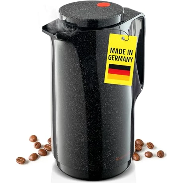Rotpunkt 760-16-05-0 Isolierkanne 760 1,0L in Schwarz, Edelstahl, 20 x 10 x 10 cm – Bild 2