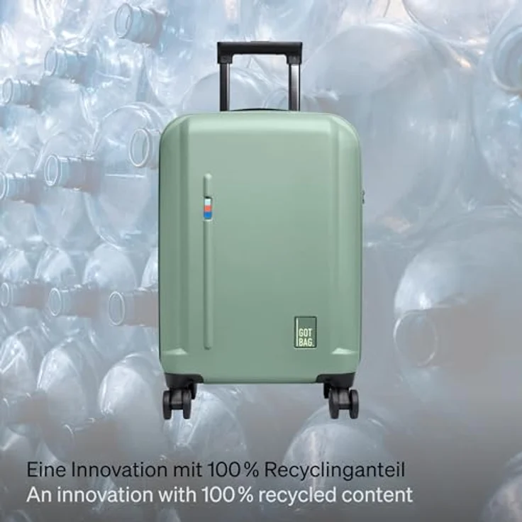 GOT BAG Koffer RE:Shell Cabin aus recyceltem Polycarbonat | Handgepäck Koffer mit gepolsterter 17" Laptoptasche praktischer Innenaufteilung | 36 Liter Füllvolumen Koffer Hartschale (Reef) – Bild 2