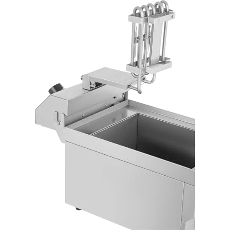 Royal Catering Fritteuse 10 L Edelstahl Kaltzone mit Ablasshahn Gastronomie, 3200 W - Profi Elektro-Fritteuse mit 10 l Kapazität, 3200 W, Edelstahl – Bild 2