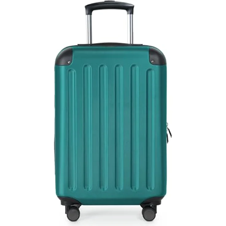 HAUPTSTADTKOFFER Spree, Leichter Hartschalen-Kabinentrolley 55x35x20 cm, 33L, Aquagrün, 2,3 kg mit 4 Doppel-Rollen – Bild 3
