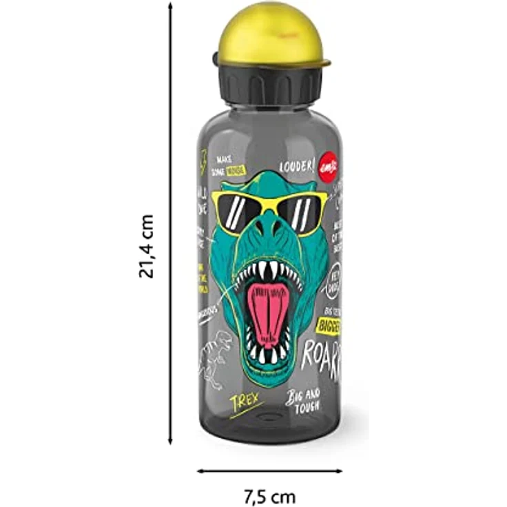 Emsa Trinkflasche Teens Tritan Dino, 0.6 L, auslaufsicher, bunt mit Motiv, spülmaschinenfest – Bild 2