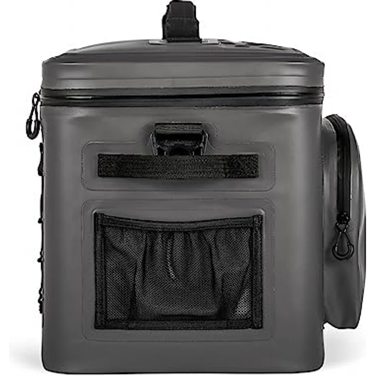 Petromax Kühlbox (22 l), graue Kühltasche mit wasserabweisendem Nylon-Gewebe, für bis zu 4 Tage Kühlung ohne Strom – Bild 3