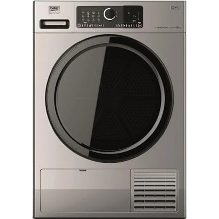 Beko Professional AWZ 9HPS/PRO BP Wärmepumpentrockner, Silberfarben, 9 kg Kapazität, Edelstahltrommel, geräuscharm mit 64 dBA – Bild 1