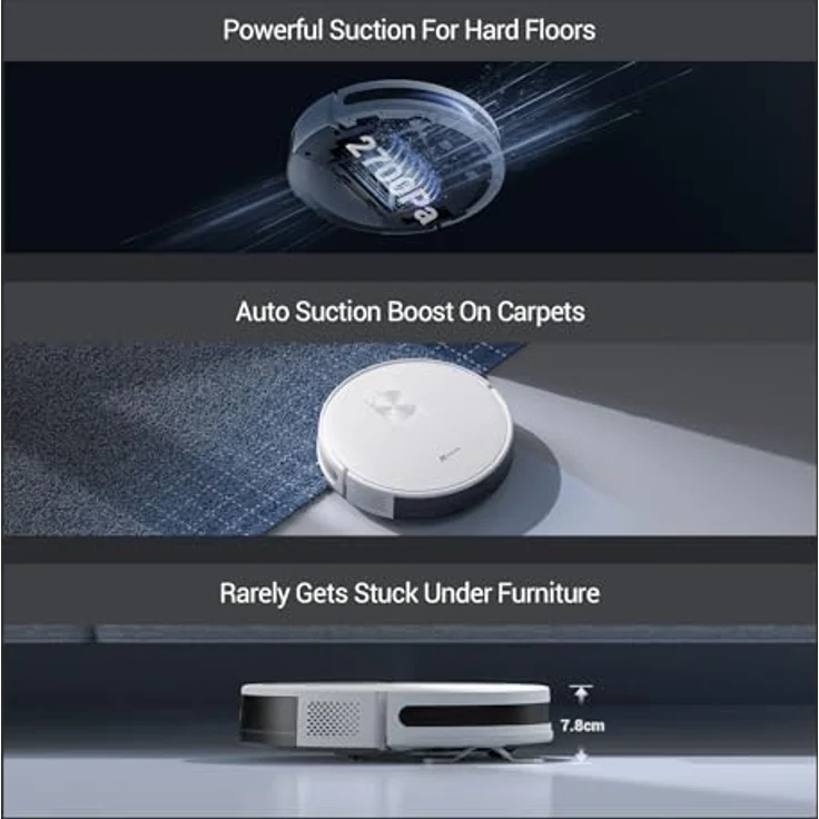 EZVIZ RC3 PLUS, Staubsauger Roboter, Weiss – Bild 5