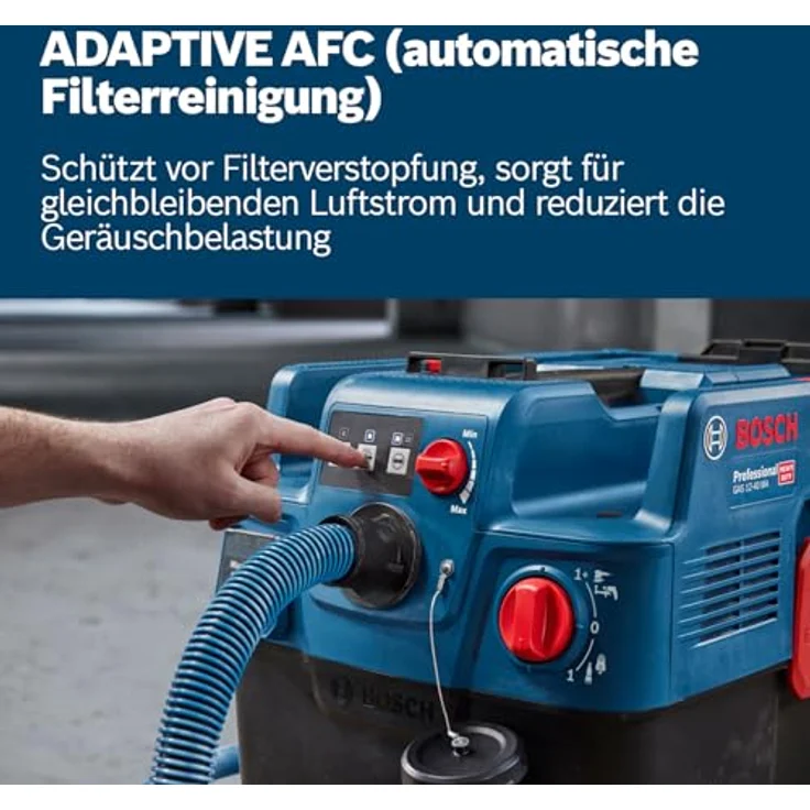 BOSCH Bodenstaubsauger GAS 12-40 MA, Mit Filterbeutel, hoher Schutz gegen Staub, automatische Filterreinigungstechnologie, einfache Staubentsorgung, kompakte Aufbewahrung, Teleskopgriff, L-BOXX-Kompatibilität, schwarz – Bild 2