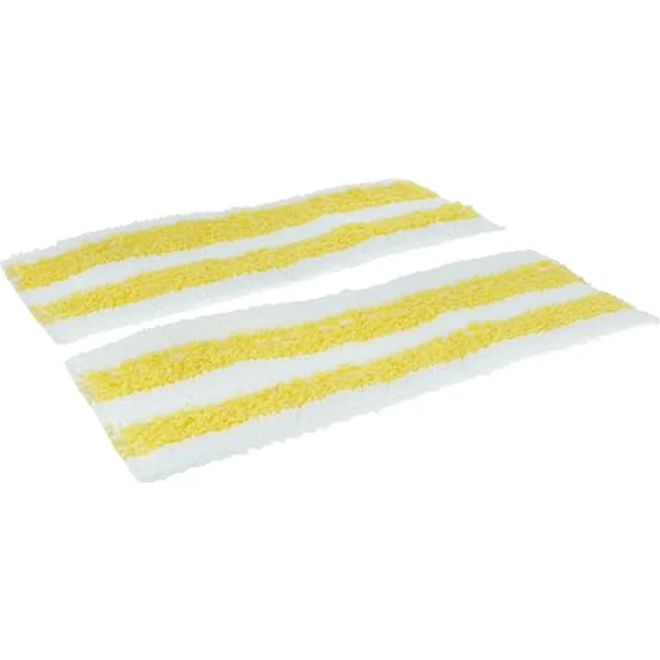 vhbw Wischbezugset für Kärcher SC 4 Deluxe, EasyFix Iron, Mikrofaser, 34,5 cm, waschbar, weiß/grau, 4-teilig – Bild 2