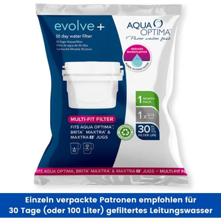 Aqua Optima Evolve+ 30 Tage Wasserfilterkartusche, Weiß, 3 Pack (up to 3 Months Supply) – Bild 8