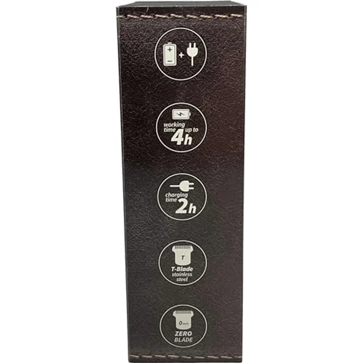 EFALOCK Professional Haar- und Bartschneider Efalock Bad Butch Trimmer, Ultra präzise Zero Schnitte, inkl. 3 Aufsteckkämme, 4 Stunden Akkulaufzeit, T-Stahlklinge - Schwarz – Bild 4