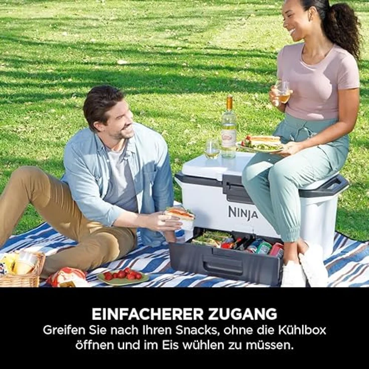NINJA FrostVault Dampfgarer FB151EUWH, 47L Kühlbox mit hoher Isolierleistung, bis zu 6 Tage Eis-Kühlung, transportable Tragegriffe – Bild 5