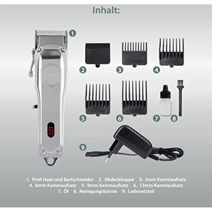 ProfiCare® Haarschneidemaschine u. Bartschneider Herren, Haarschneidemaschine Profi mit 4 abnehmbaren Kammaufsätzen u. 3-stufiger Ausdünnfunktion, Rasierer mit Direct Drive-Funktion - PC-HSM/R 3100 – Bild 5