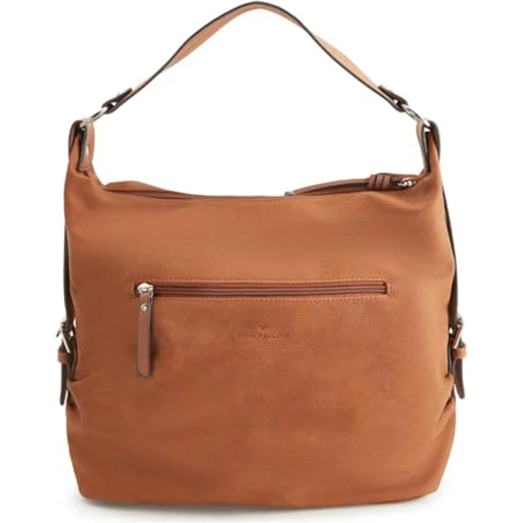 Tom Tailor Caia Schultertasche, geräumige Handtasche mit 2 Reißverschlussfächern, 37 cm, braun – Bild 2