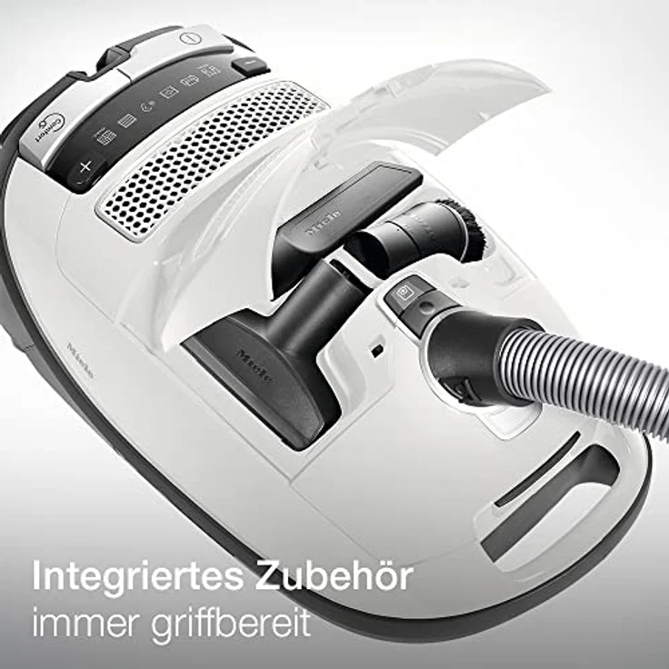 Miele Complete C3 Silence EcoLine Bodenstaubsauger (mit Beutel, 4,5 Liter Staubbeutelvolumen, 550 Watt, 12m Aktionsradius, extra leise 64 dB, inkl. Gummireifen für guten Rollcomfort) weiß – Bild 8