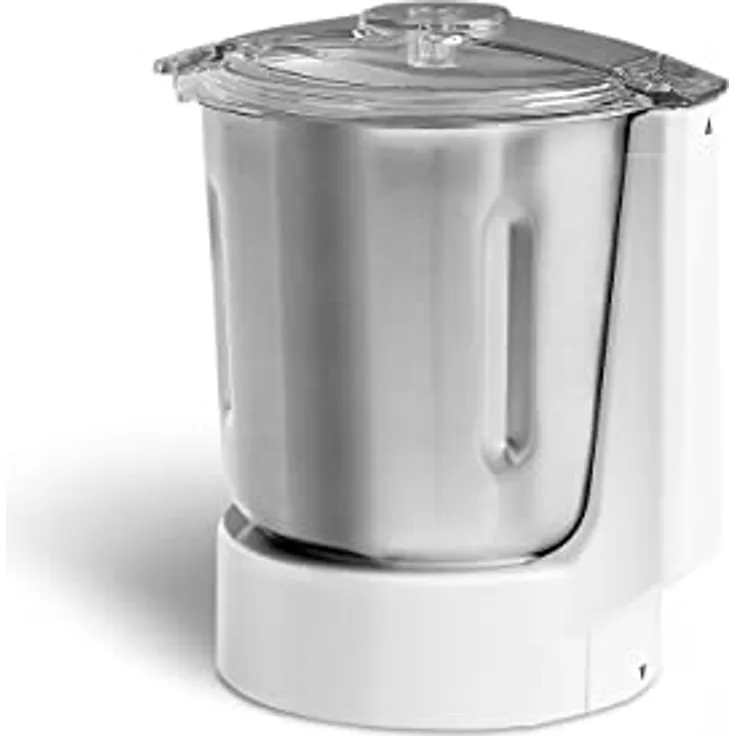 Springlane Kitchen SPRINGLANE Edelstahlmixbehälter für Hochleistungsmixer Hanno, Weiß, spülmaschinengeeignet