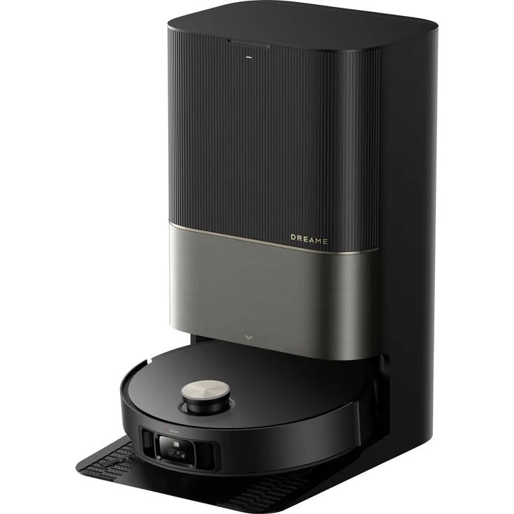 Dreame X50 Ultra, Saugroboter mit 6400 mAh Akku, Schwarz und Edelstahl, effiziente Reinigungstechnologie