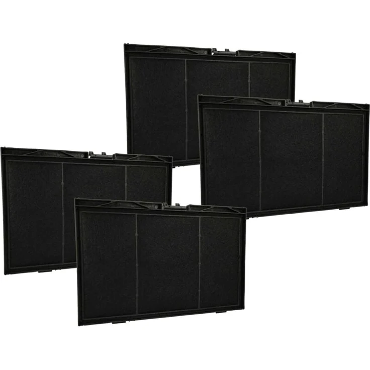 VHBW 4x Aktivkohlefilter AS-AZKF1250, Ersatzfilter für Neff Dunstabzugshauben, effektiv gegen Gerüche und Fett, kompatibel mit Z54TC01X0(00), 11008080, 11025805