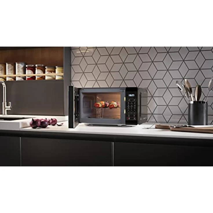 Sharp YC-MG02E-B Mikrowelle mit Grill, Standgerät, 20 Liter Garraum, 800 Watt, schwarz – Bild 3