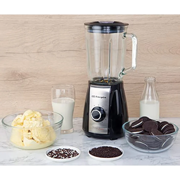 Orbegozo BV-6575 Standmixer, 600 W mit 1,5 l hitzebeständigem Glasbehälter, Titanbeschichtungsklingen und 5 Geschwindigkeitsstufen – Bild 2