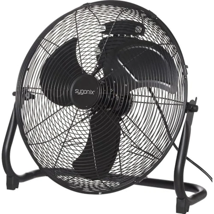 Sygonix Bodenventilator 70W, schwenkbar, Ø 505mm x H 480mm, Schwarz – Bild 1