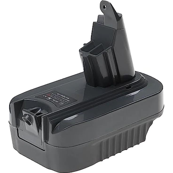vhbw Akku-Adapter für Dyson DC62 Animal, DC72 Staubsauger - Konverter für 18 V Akkus, kompatibel mit Makita BL1830, dunkelgrau – Bild 1