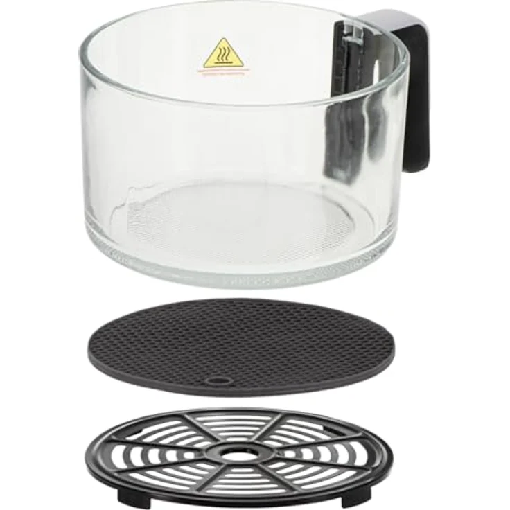 Adler Heißluftfritteuse AD 6316, 3L, 8 Programme, Timer, weiß, schwarz – Bild 6