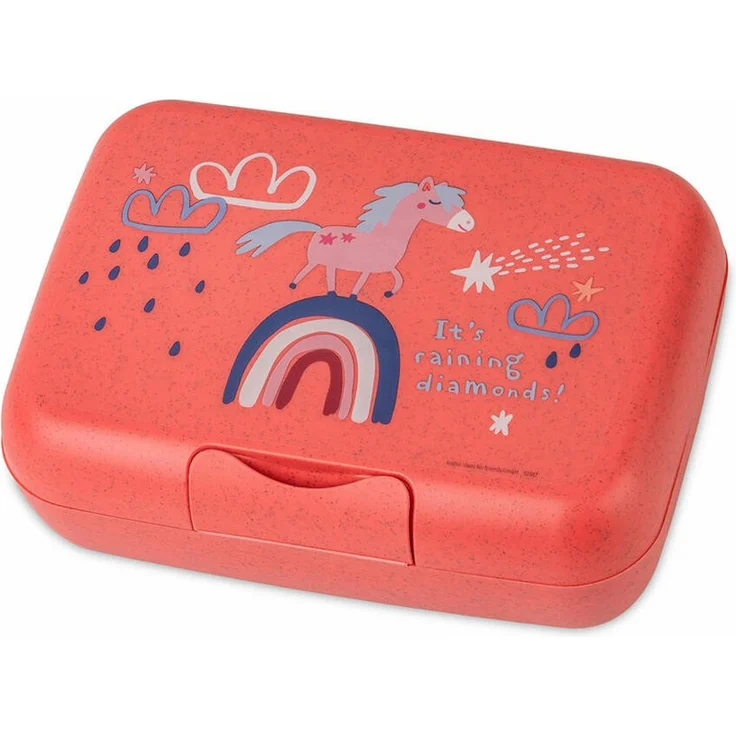 KOZIOL Lunchbox Candy L Dreams, Biozirkukärer Kunststoff, mit Trennschale in Organic Red – Bild 1