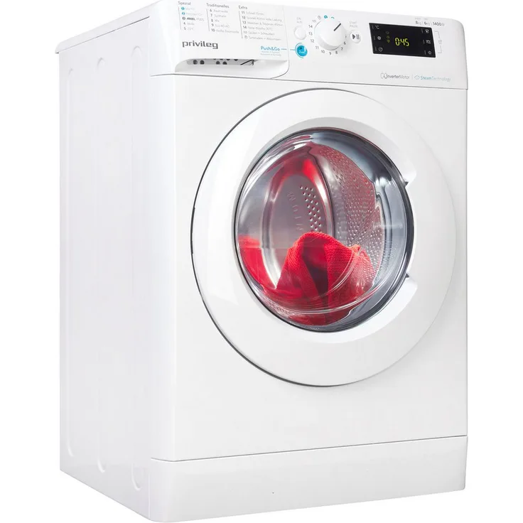 Privileg Waschtrockner PWWTV X 86H69, 8 kg Waschen, 6 kg Trocknen, 1400 U/min mit Invertermotor und Mehrfachwasserschutz