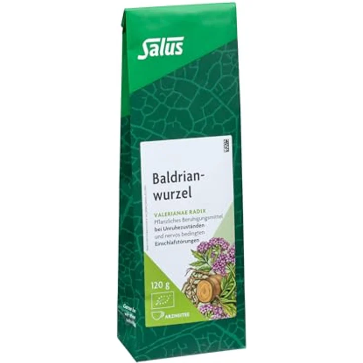 Salus Baldrianwurzel Tee Bio Valerianae radix, pflanzliches Beruhigungsmittel bei Unruhezuständen, 120 g – Bild 2