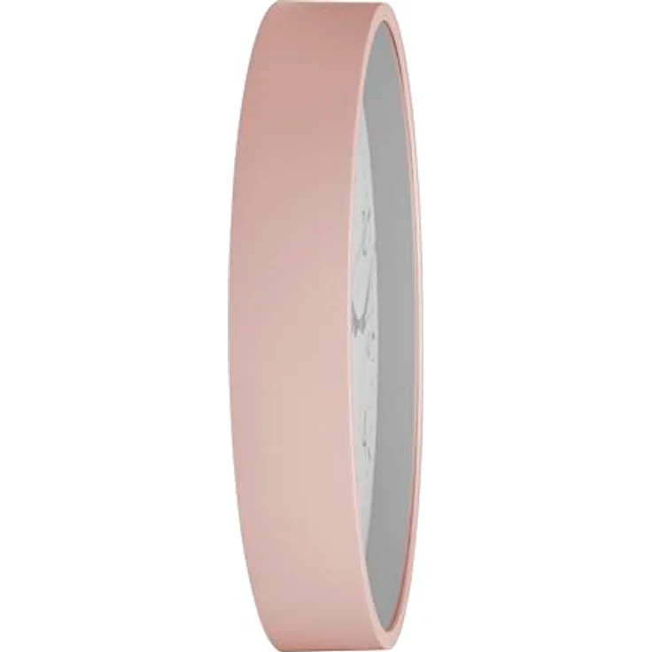 TFA Dostmann Analoge Funk-Wanduhr, 60.3550.16, höchste Genauigkeit, modern, analog, rosa Sekundenzeiger, Glasabdeckung, für Wohnzimmer, den Eingangsbereich, Geschenk, 245 x 245 x 42 mm, rosa – Bild 3