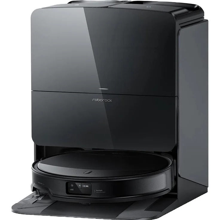 Roborock Saros 10R, intelligenter Staubsauger Roboter mit HyperForce Saugtechnologie, ultraflachem Design und Multifunktionsdock, Schwarz