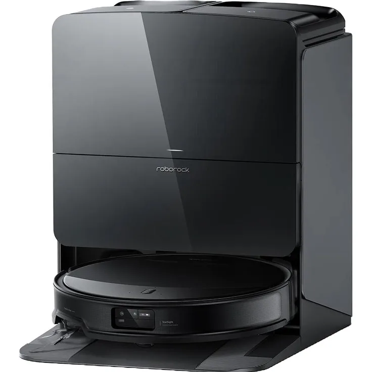 Roborock Saros 10R, intelligenter Staubsauger Roboter mit HyperForce Saugtechnologie, ultraflachem Design und Multifunktionsdock, Schwarz