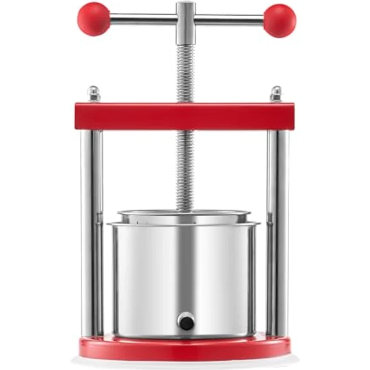 VEVOR Obstweinpresse Apfelmühle (1,65 L) mit 2 Edelstahlfässern, manueller Entsafter und robustem Design für gesunden Saft – Bild 9