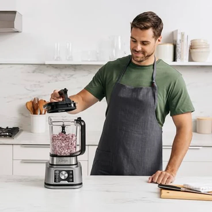 Ninja CB350EU Standmixer, 1200W, 2,1 Liter, Puls-Funktion, Abschaltautomatik, Auto-iQ, LCD-Display, 10 Geschwindigkeiten, Edelstahl, Kunststoff, silber – Bild 5