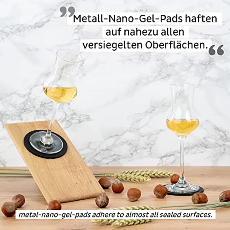 silwy® Magnetgläser LIKÖR, feine Kristallgläser mit integriertem Magnet und wiederverwendbaren Nano-Untersetzern, Made in Germany – Bild 5